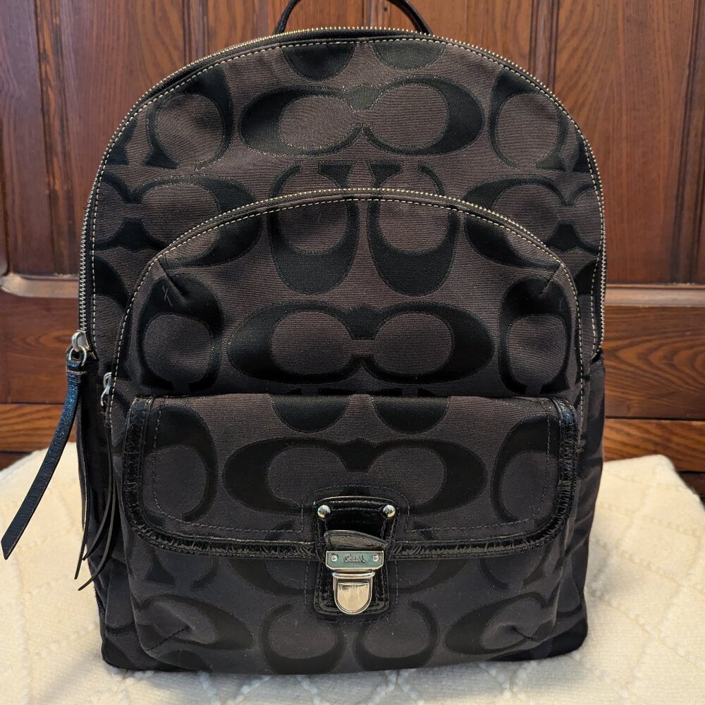 Coach Signature Black Vintage Backpack  C1273 - 19858 *🔥